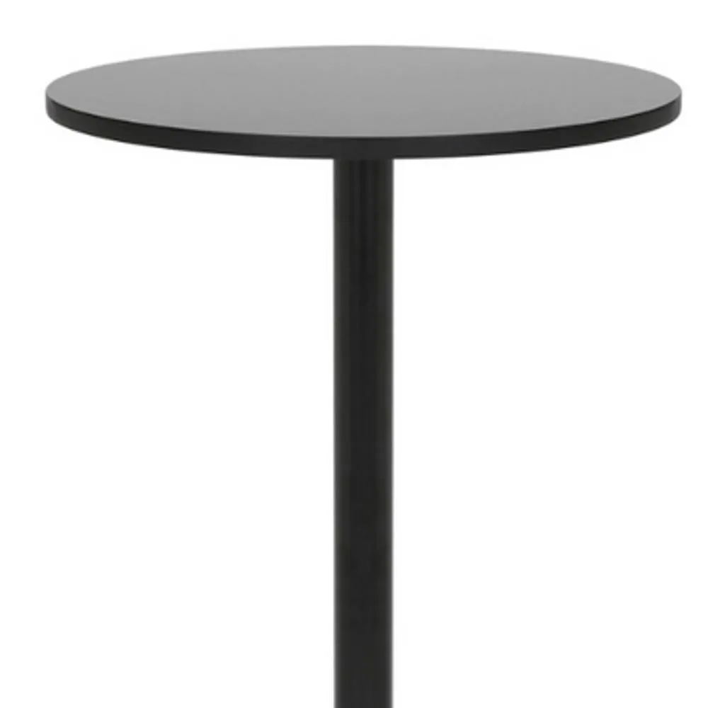 netfurniture Cimoni Noir Round Poseur Table in Black