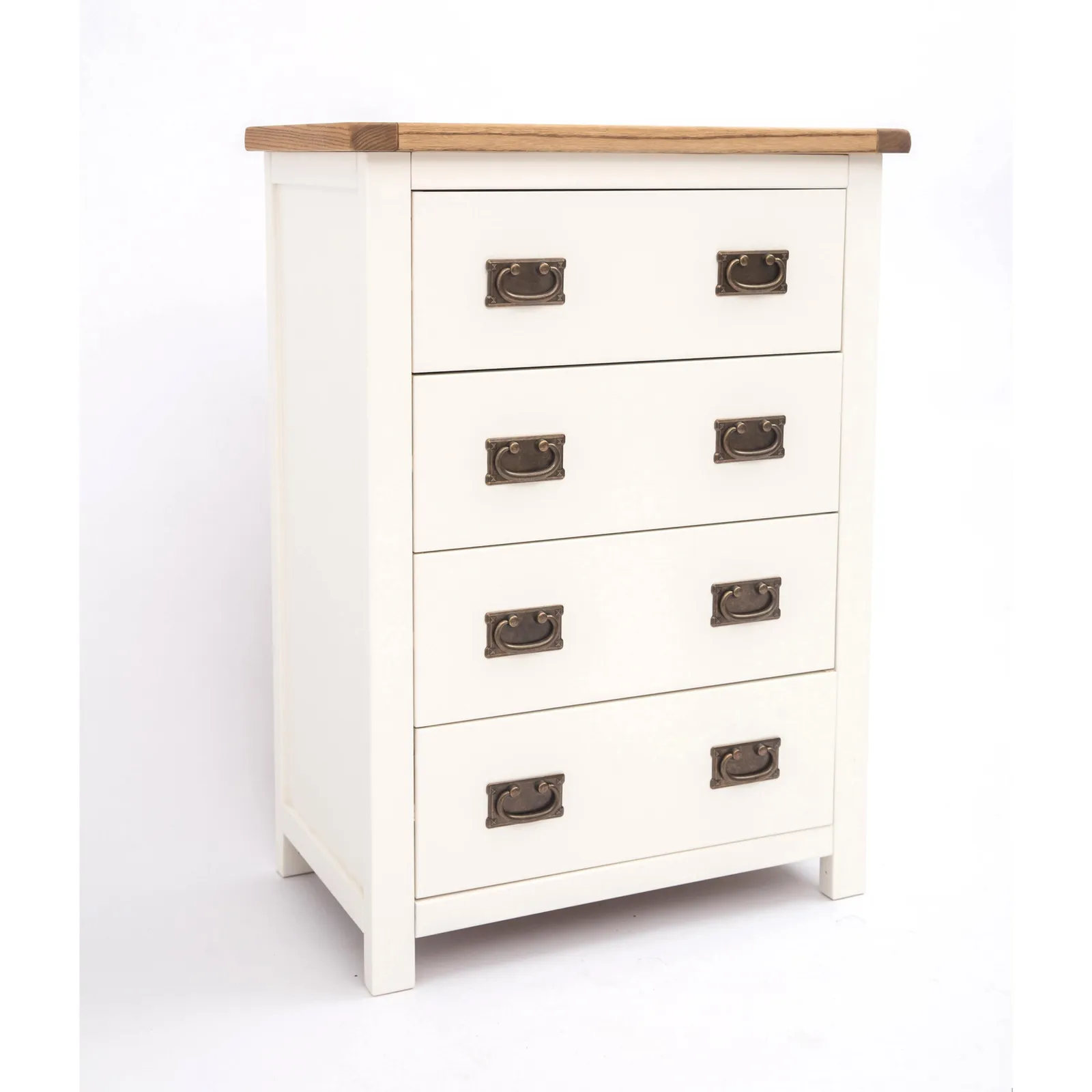 Cabinet Bits Lovere 4 Drawer Chest of Drawers Bras Drop Handle in Off-White 2