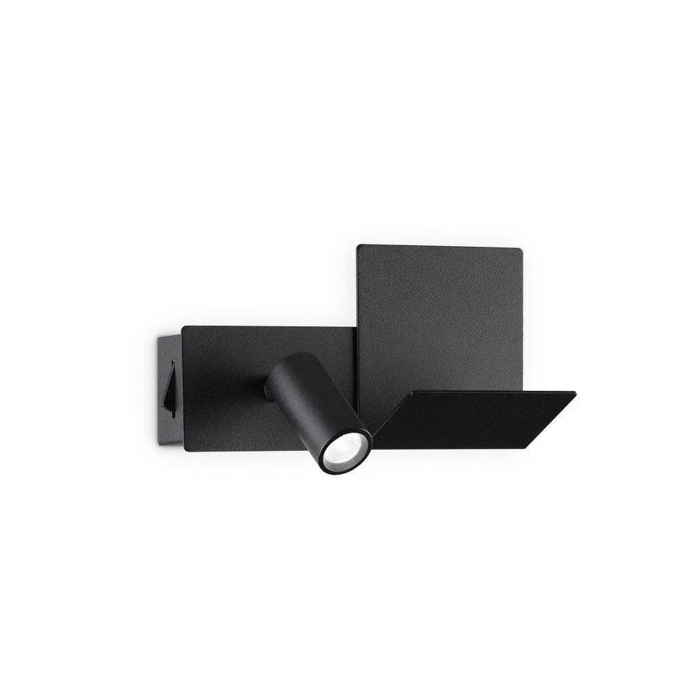 Netlighting KOMODO1 LED Reading Light Black InBuilt Switch 3000K NonDim
