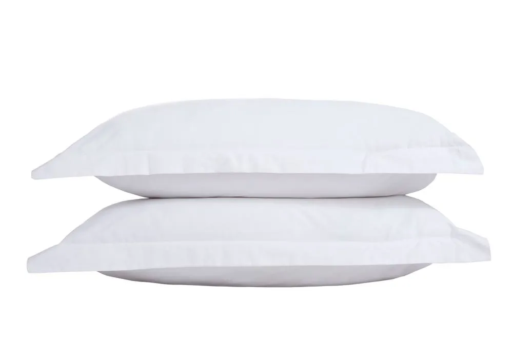 The Linen Consultancy 'TLC 5 Star Hotel Concept' 250TC Cotton Percale Oxford Pillowcase Pair in White