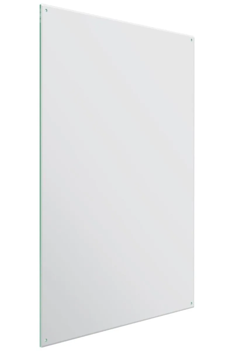 MirrorOutlet Circuitt 4mm Sheet Mirror Glass Polished Edges 4 Holes 120 x 80cm in Silver 3