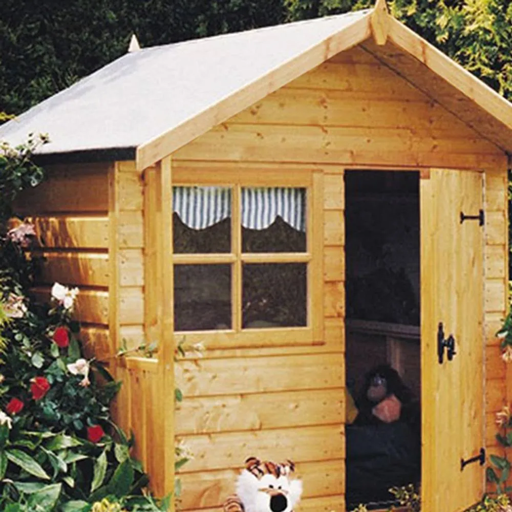 Shires Club Playhouse Kid's Wendy House in Brown 2