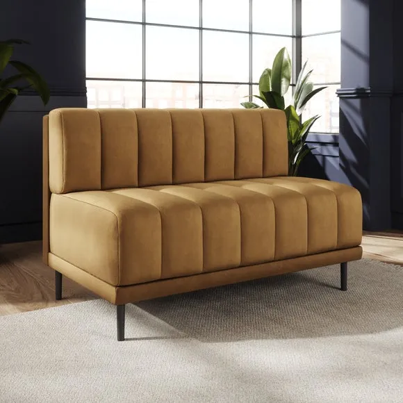 Amali Long Dining Bench, Matte Plush Velvet 2