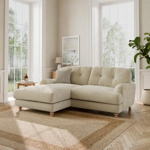 Martha Chunky Chenille Corner Chaise Sofa 1