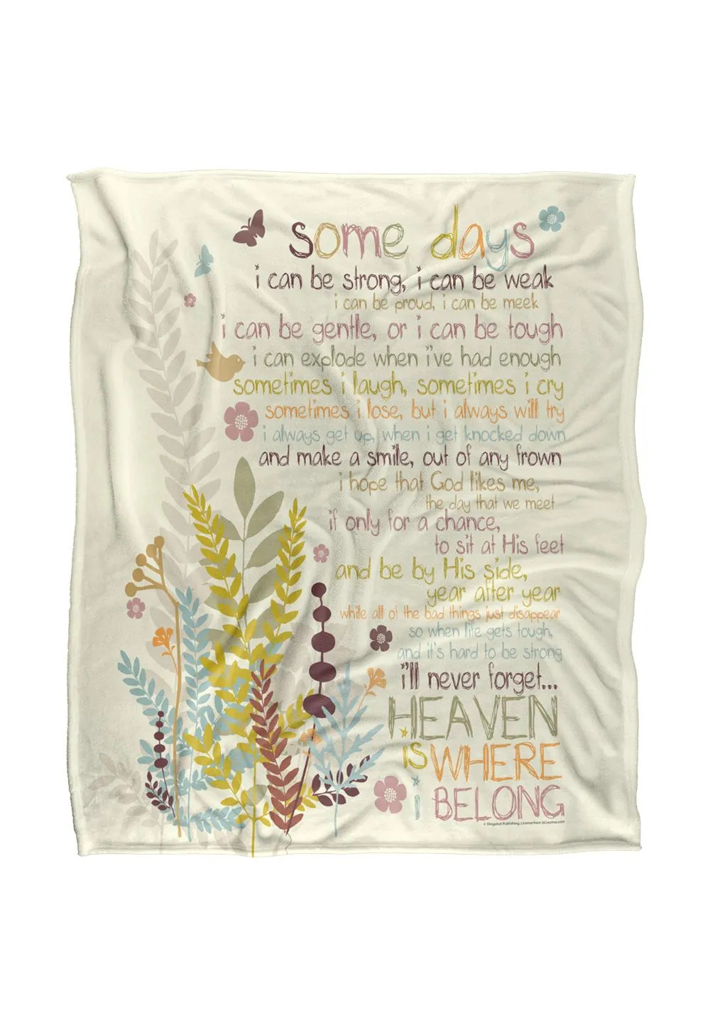 Slingshot Publishing Some Days Silky Touch Super Soft Throw Blanket 152 X 127 cm in White