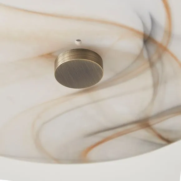 Hotel Kimpton Alabaster Bathroom Flush Ceiling Light 3