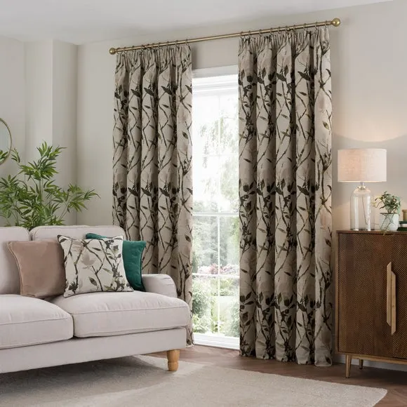 Zen Jacquard Pencil Pleat Curtains 2