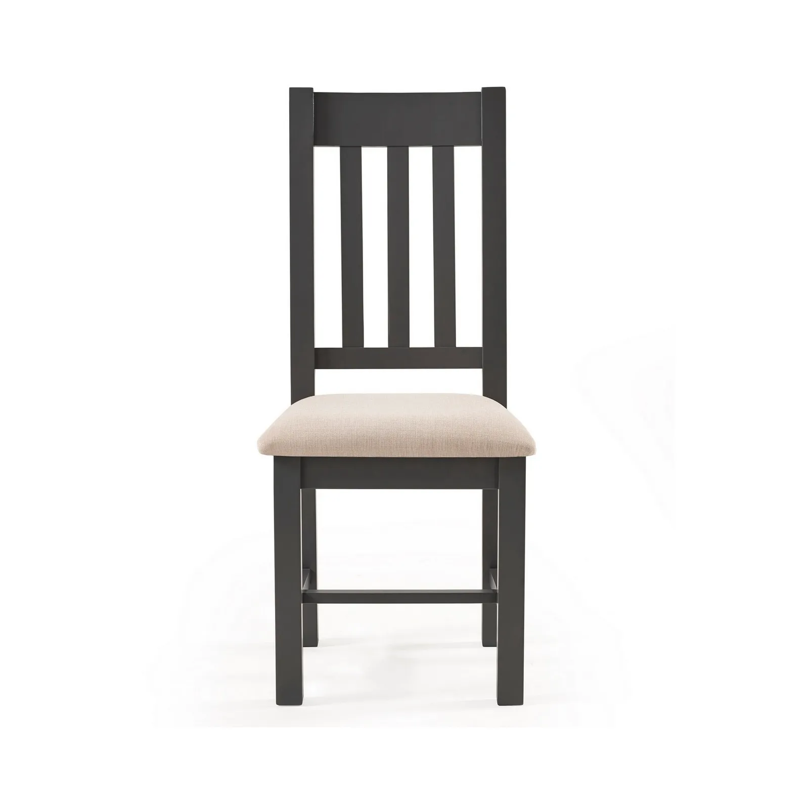 Bordeaux Set of 2 Dining Chairs, Dark Grey Faux Linen 2