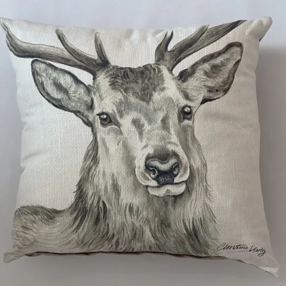 Christine Varley Wild Stag Square Cushion 2