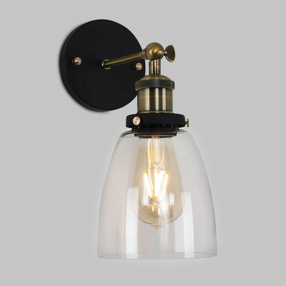 ValueLights Ambrose Industrial Gold Indoor Wall Lantern 3