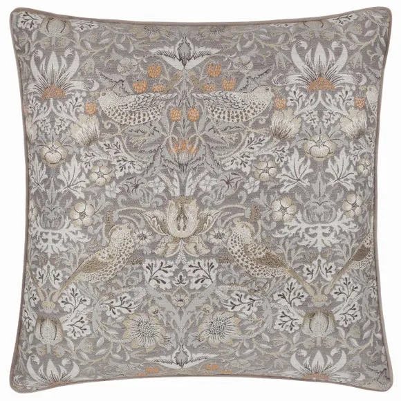 Morris & Co. Strawberry Thief Jacquard Square Cushion 3