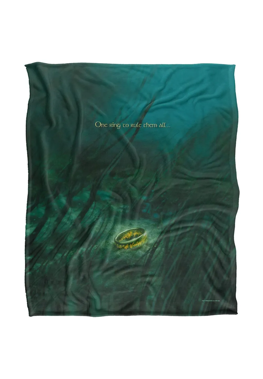 Lord of the Rings The Blanket, 152x127 cm One Ring to Rule Them All Poster Silky Touch Super Soft Throw Blanket in White