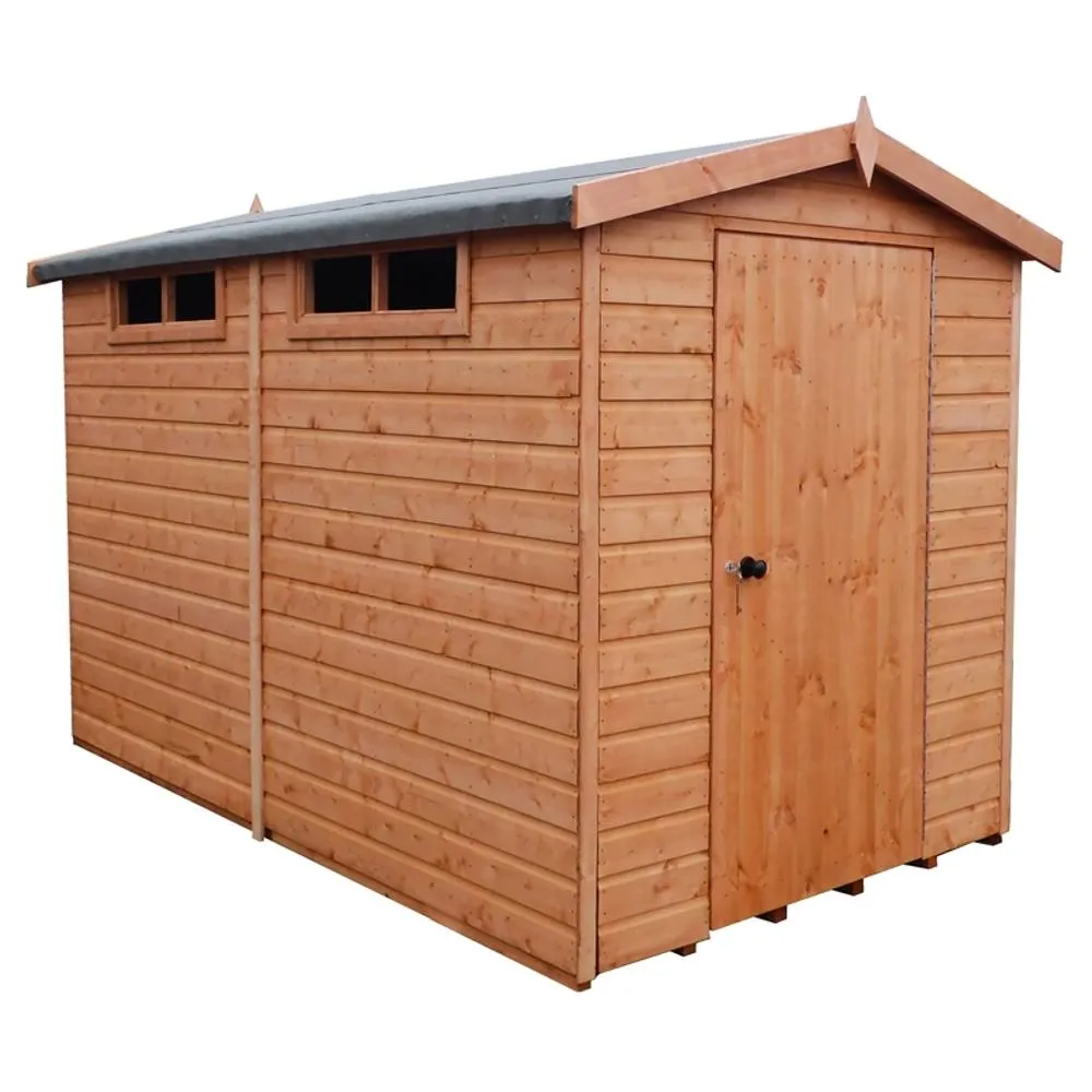 Shires Security Apex Handmade Garden Shed Approx 10 x 8 Feet in Brown 4