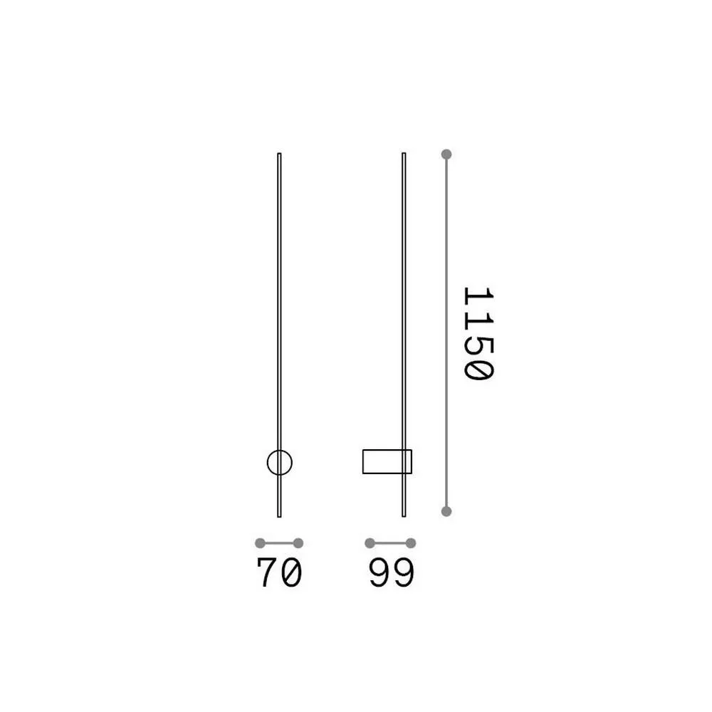 Netlighting Essence Integrated LED Wall Lamp Brass 2150lm 3000K in Gold 2