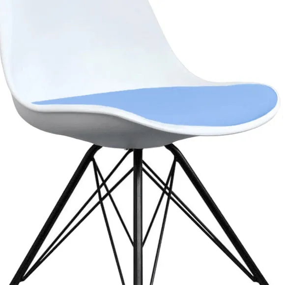 Fusion Living Soho White Plastic Dining Chair 6