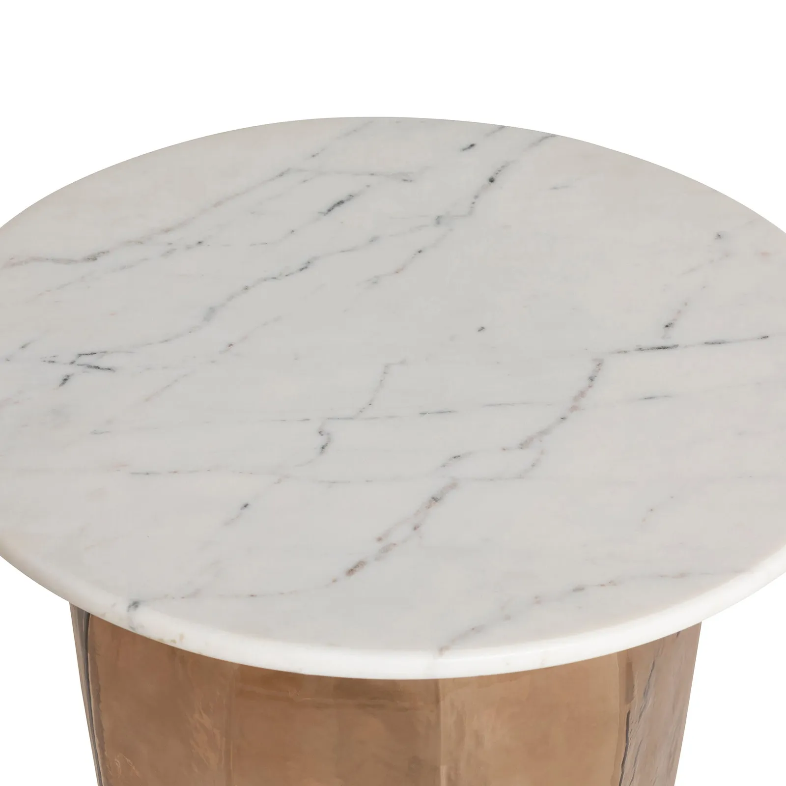 Rossi Large Coffee Table 48.3X48.3X47 Cm, Round, White Glass | Barker & Stonehouse 5