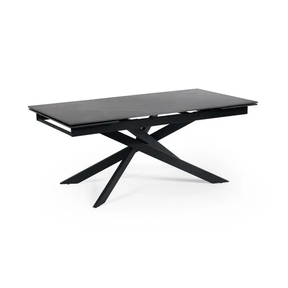 Osaka 4-6 Seater Extendable Dining Table, Marble Effect 2