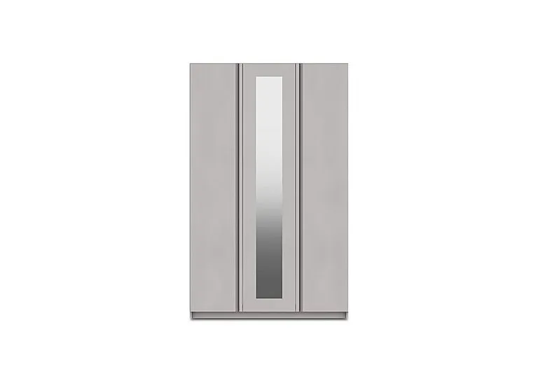 Kings Cross 3 Door Wardrobe with Mirror - Light Grey