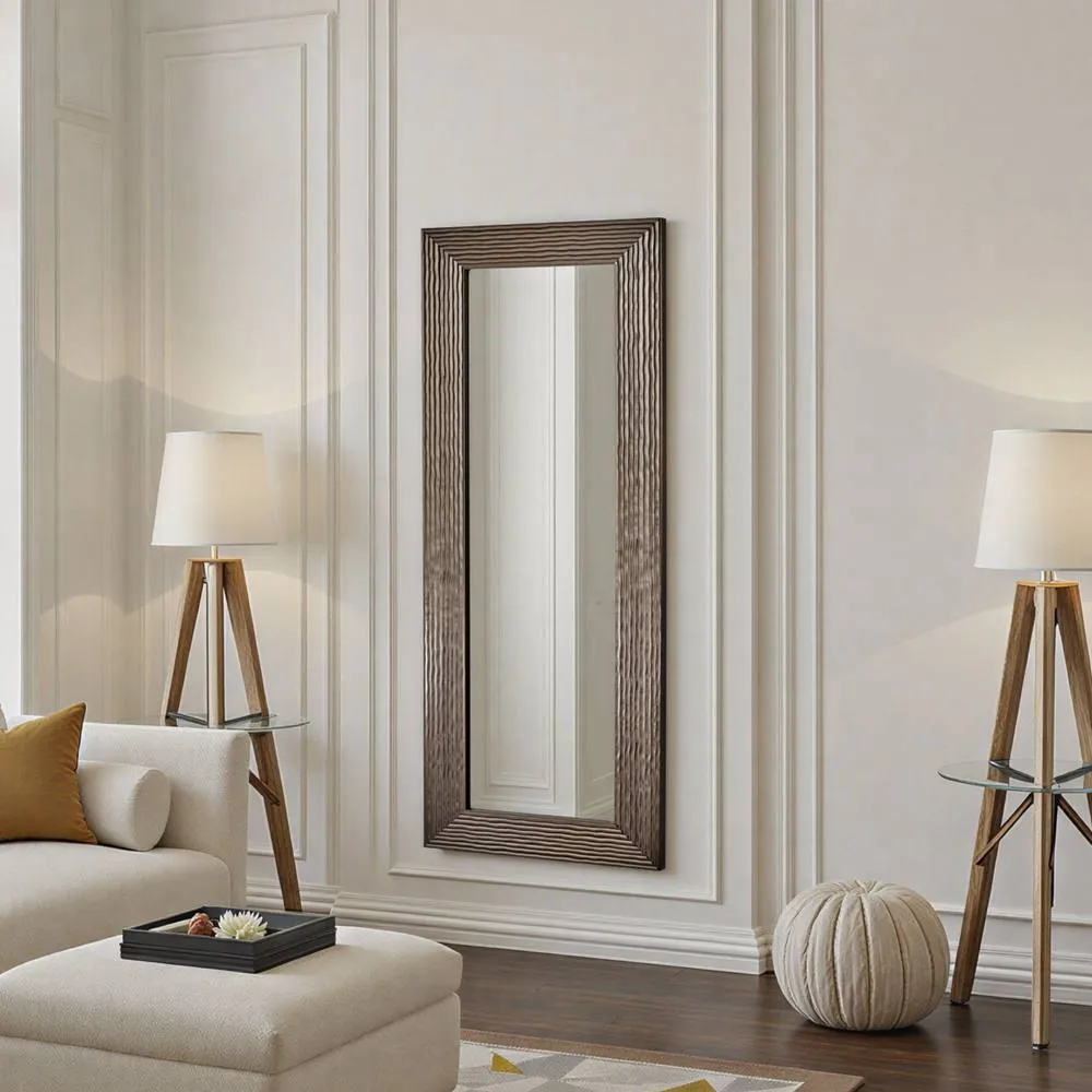 Yearn Mirrors Wave Tall Bronze Framed Bevelled Wall Mirror 2