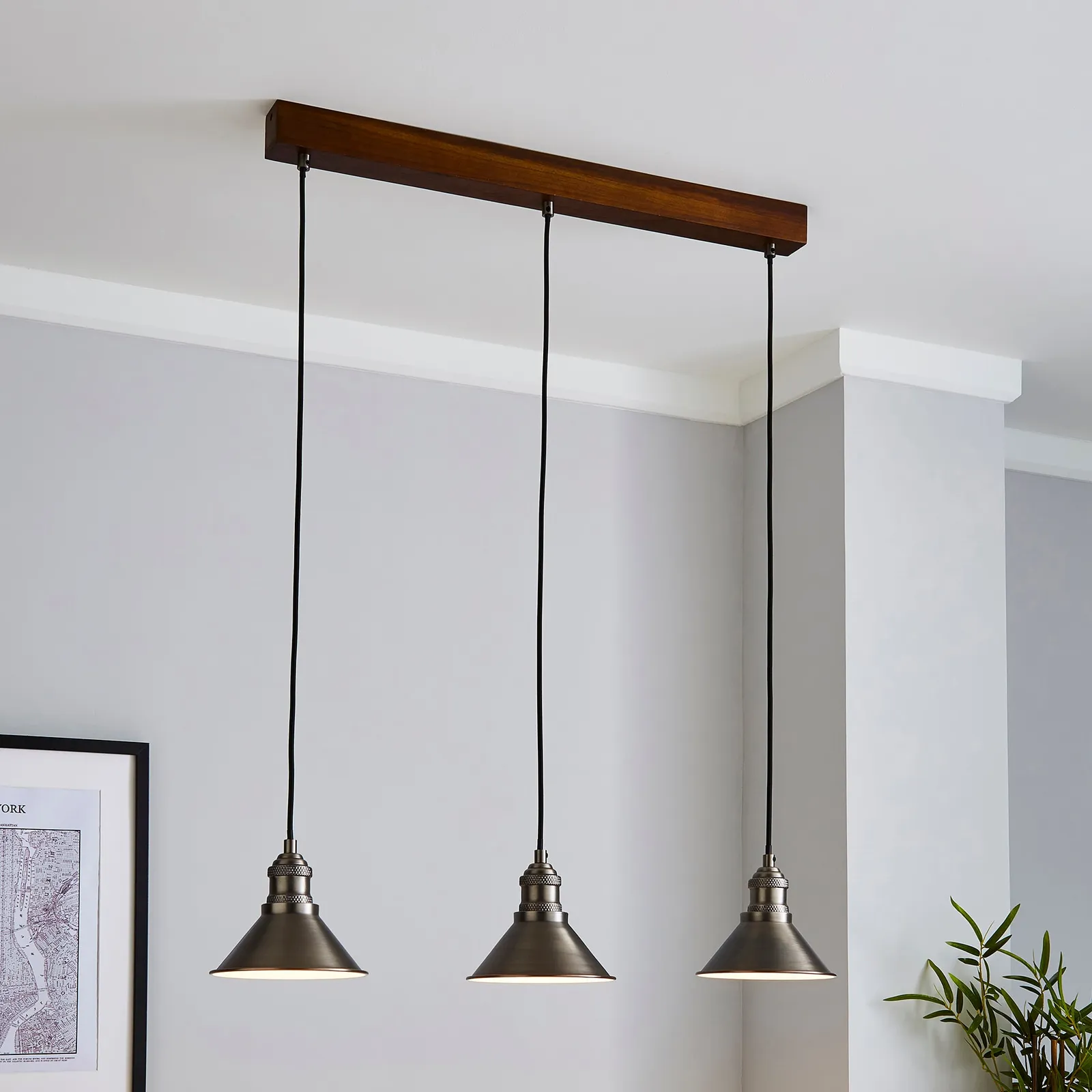 Ellis 3 Light Mesh Ceiling Fitting Black Grey