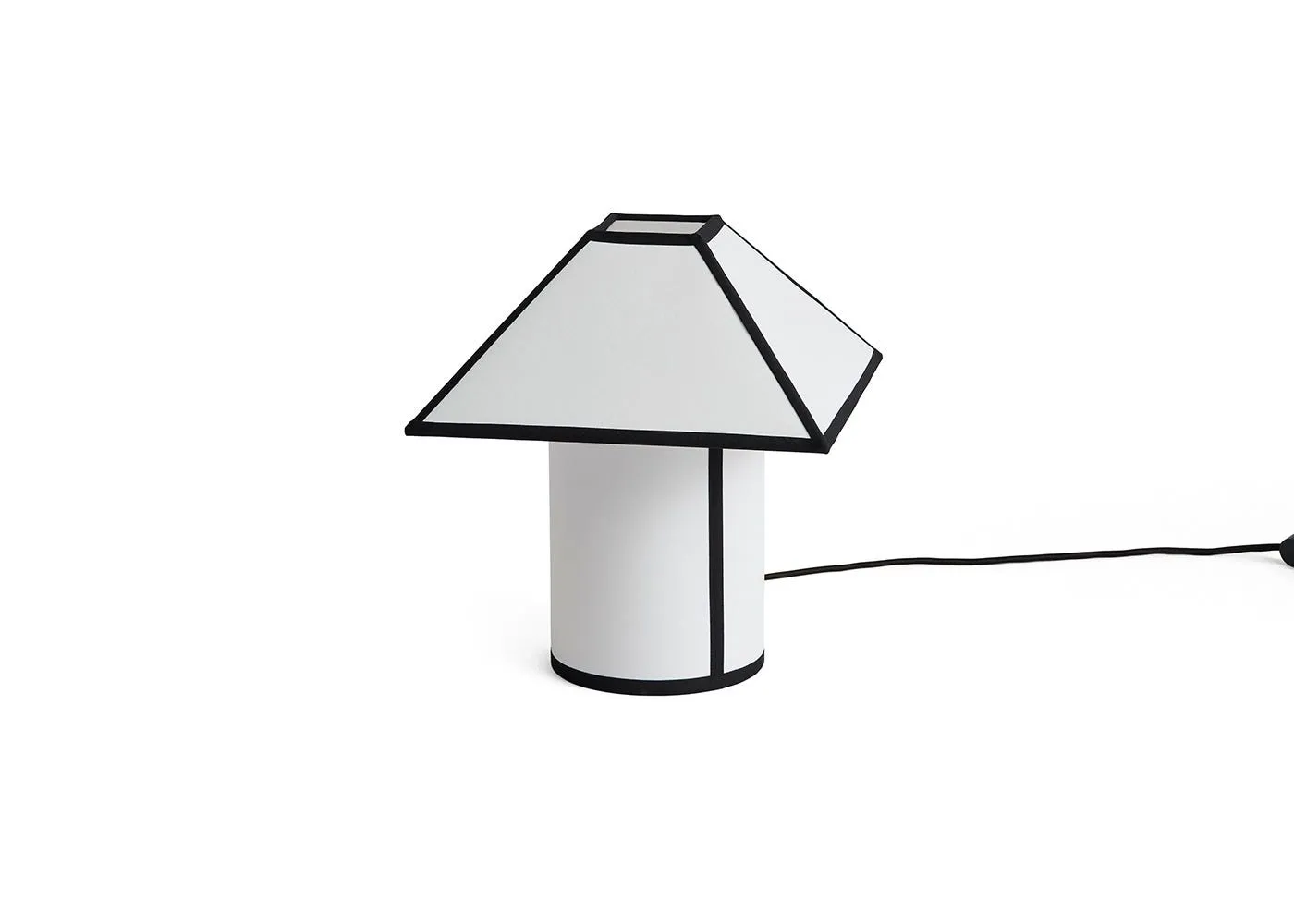 HAY Ava Pyramid Table Lamp White/Black Small