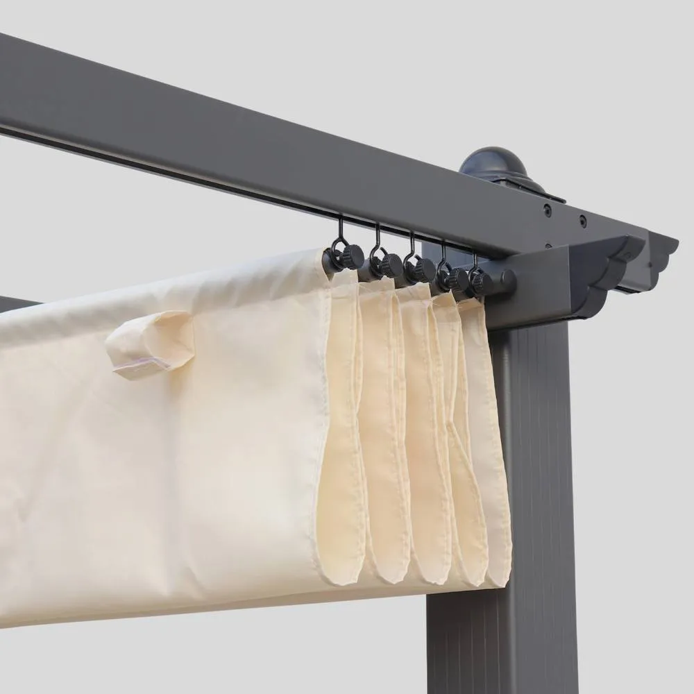 sweeek Replacement 3x4m pergola canopy roof in Off-White 2