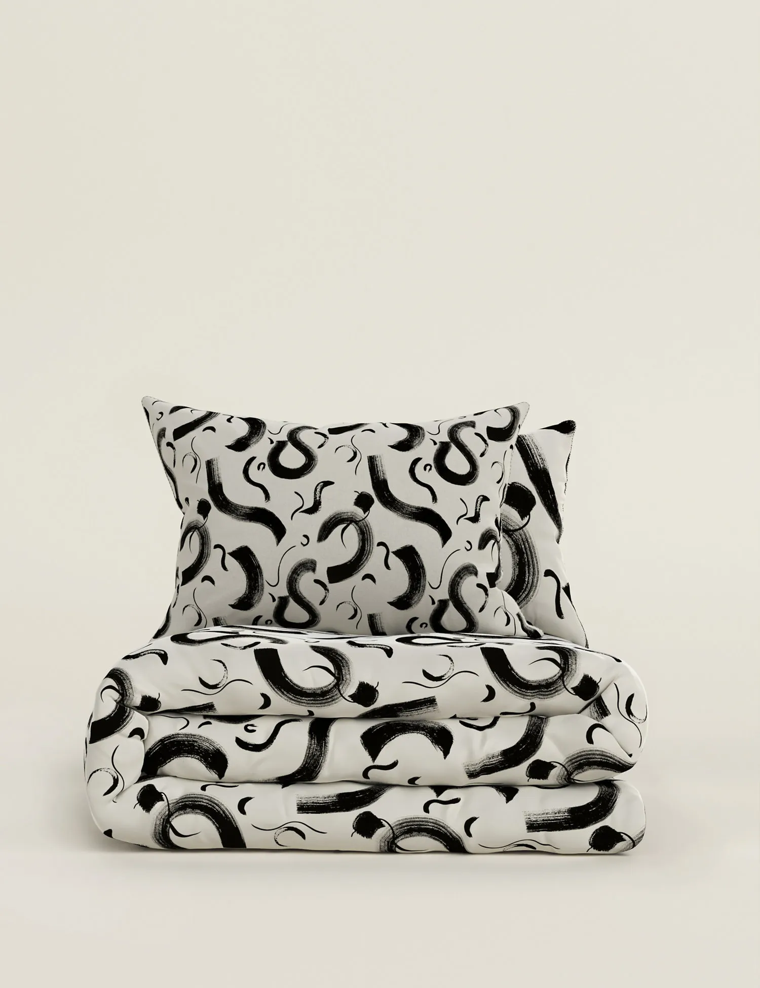 M&S Cotton Blend Brush Stroke Bedding Set