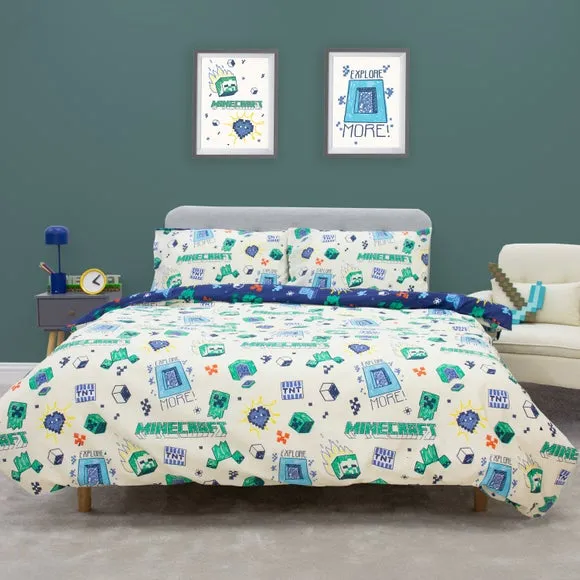 Minecraft Sketched Duvet Cover & Pillowcase Set 3