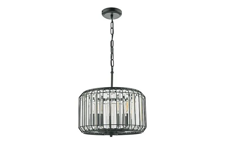Naeva Satin 3 Light Pendant Black