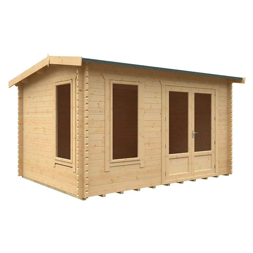 Buttercup Farm 14x10w The Longleat Plus 44mm Cabin - L415 x W295 x H247 cm in Natural
