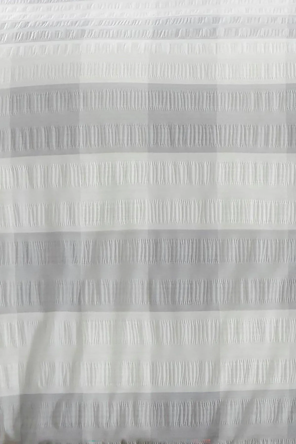 Fusion 'Seersucker Gingham' Textured Duvet Cover Set in Silver 3