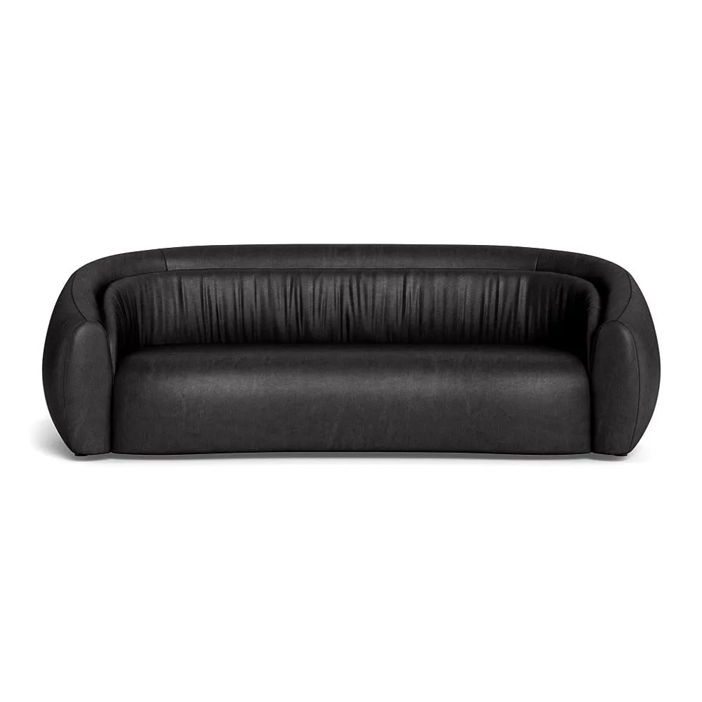 Heal's Flora 4 Seater Sofa Grain Leather Graphite 1