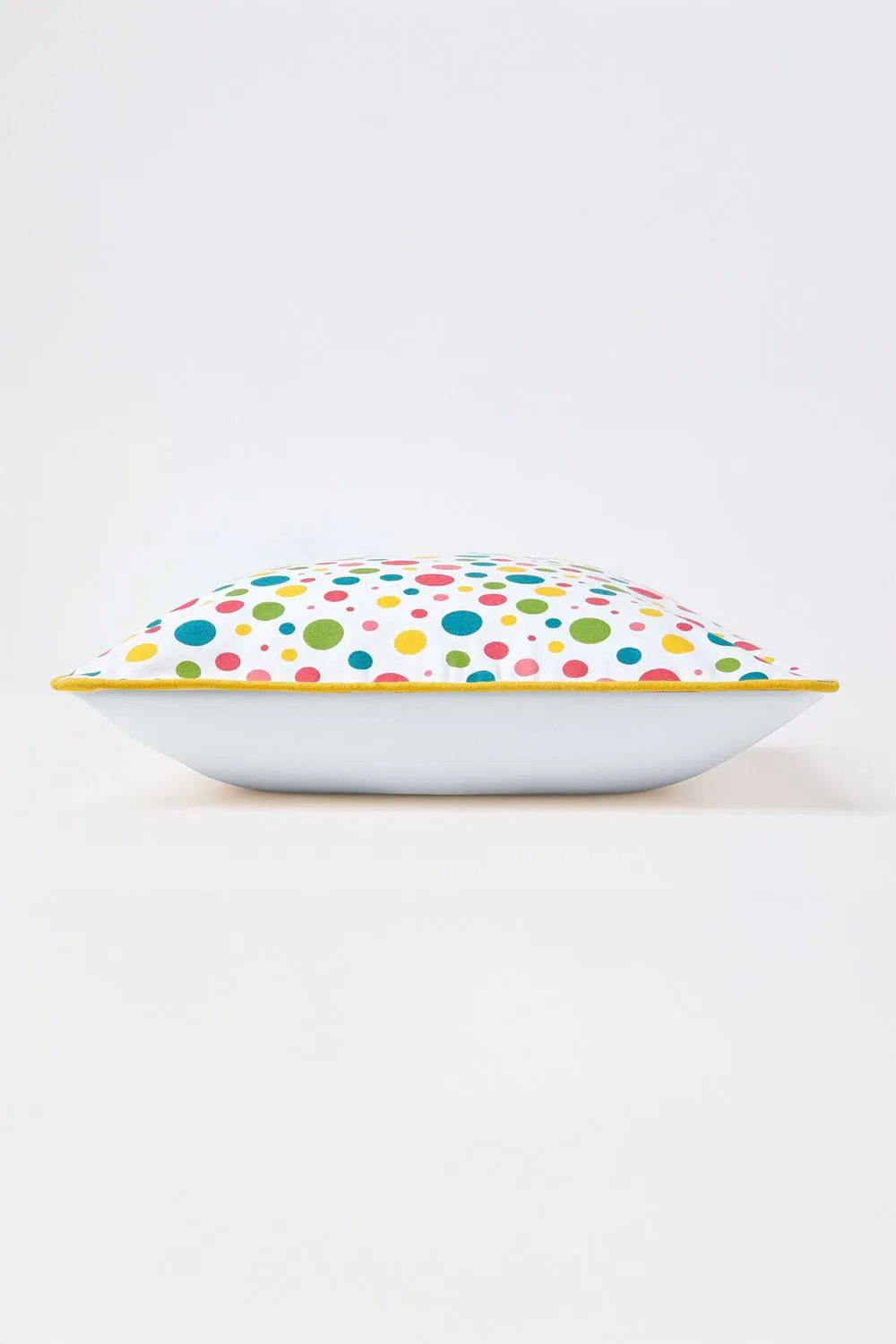 Homescapes Cotton Multi Colour Polka Dots Cushion Cover 3