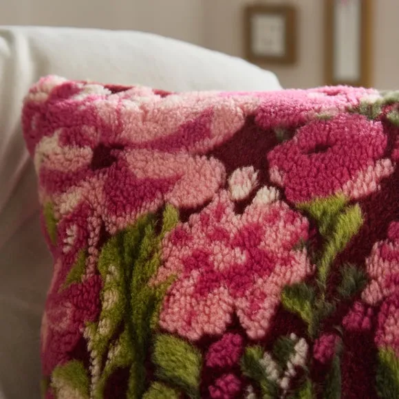 Floral Jacquard Square Cushion 2