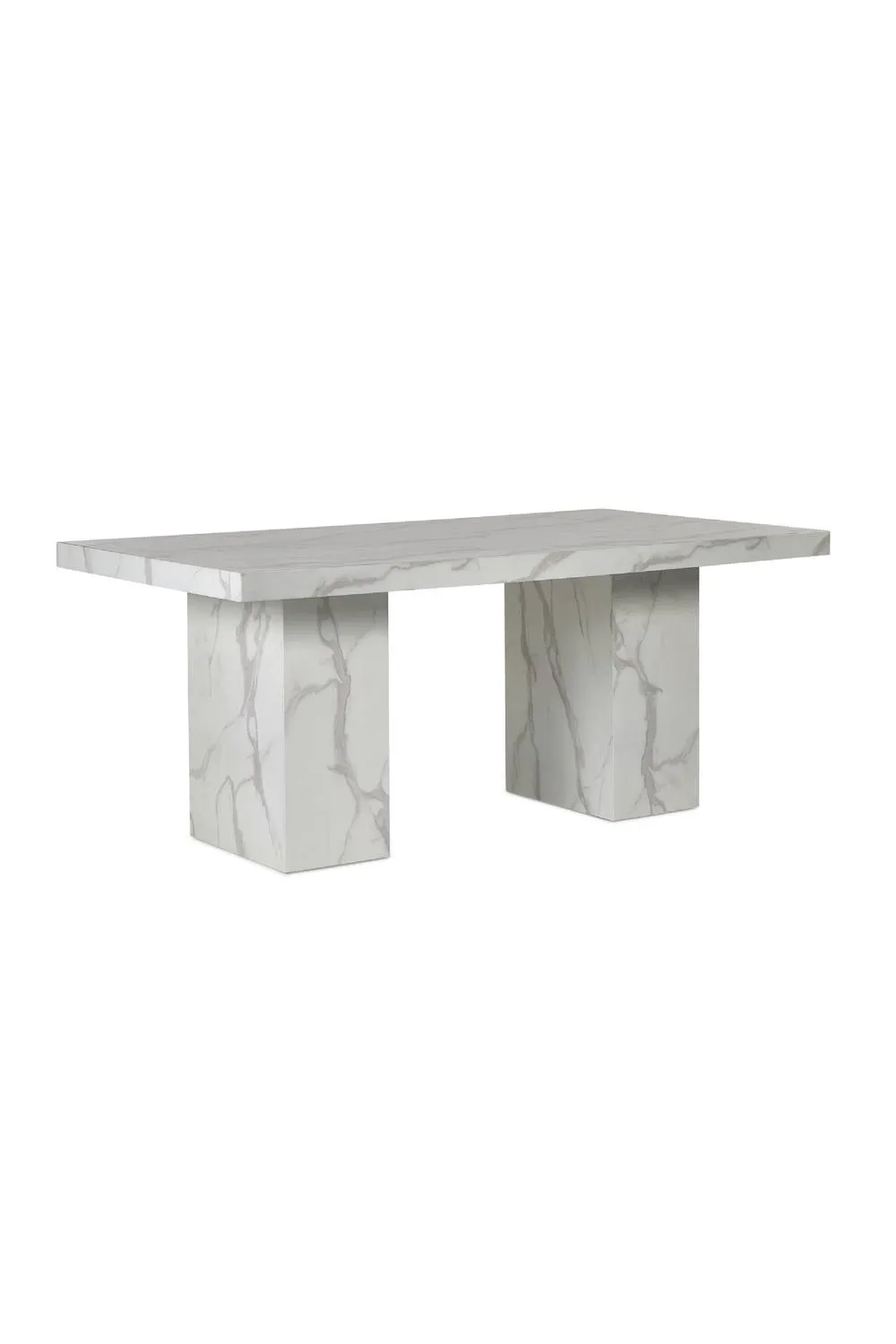 Julian Bowen Rome Rectangular 6-8 Seater Dining Table in White 5