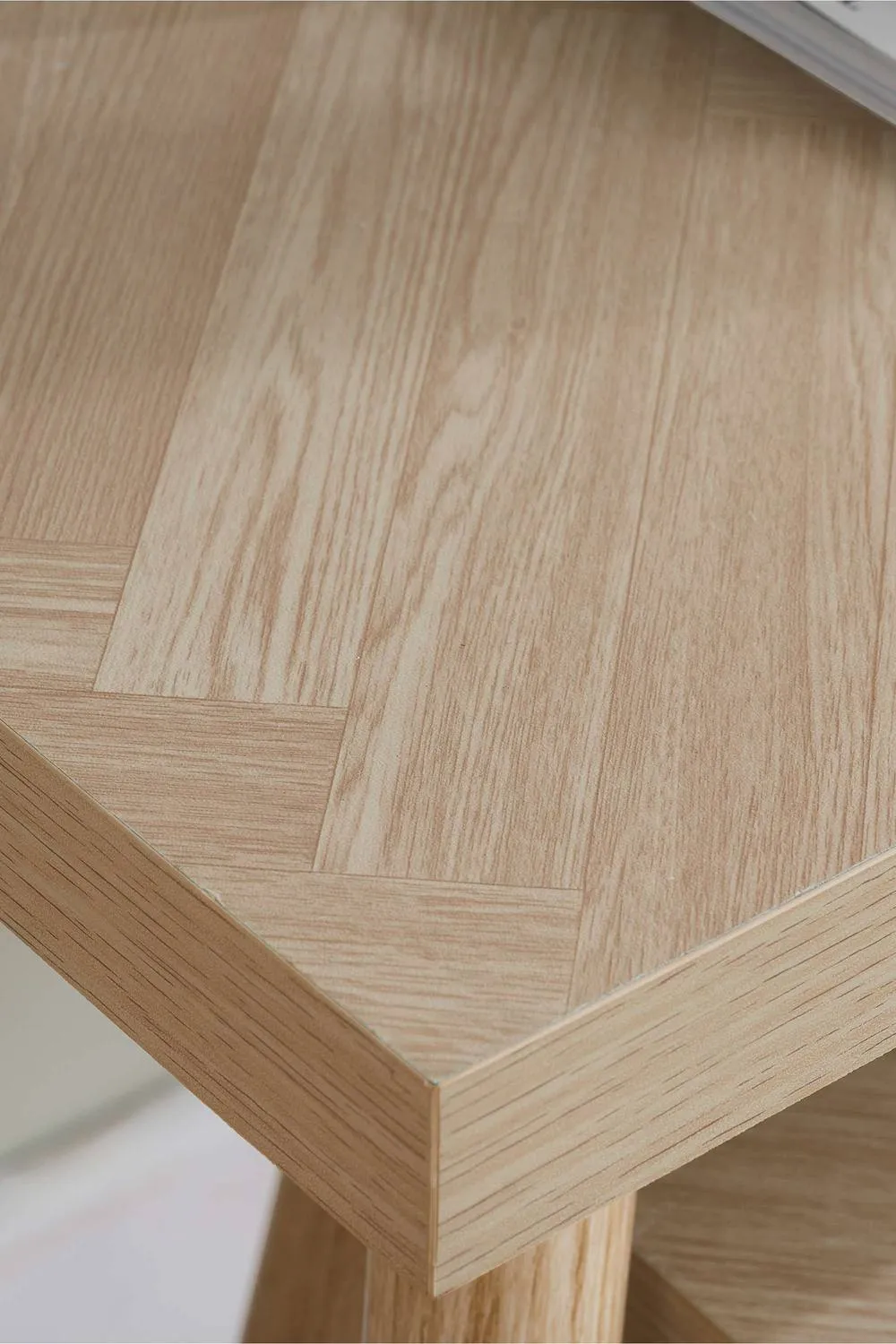 Birlea Herringford Nest Of Tables Oak Parquet Design in Brown 3