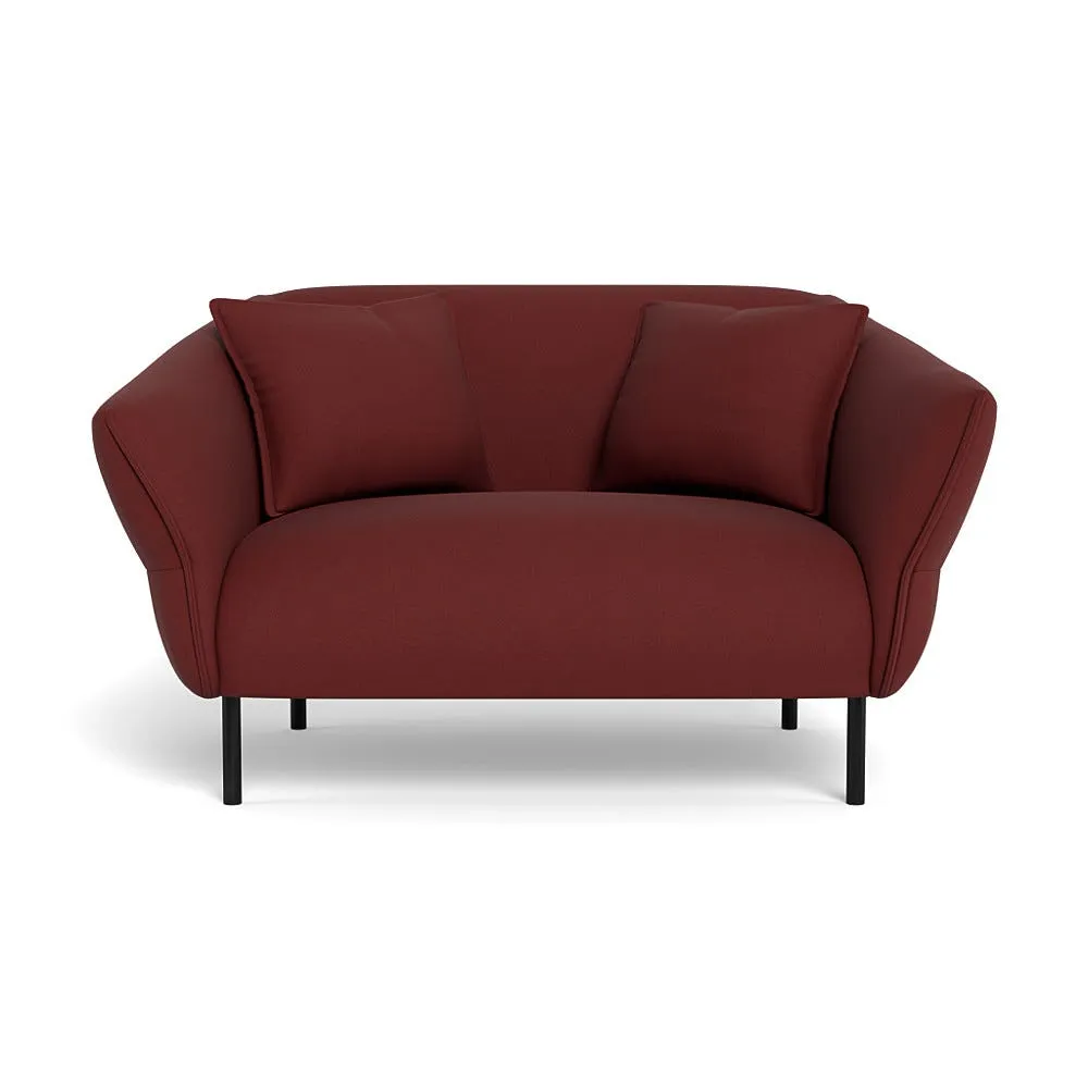 Heal's Alto Loveseat Capelo Linen-Cotton Etruscan Red Black Feet 1