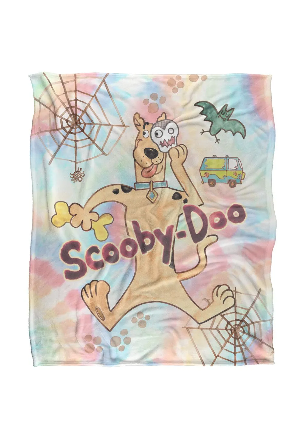 Scooby Doo Blanket, 152x127 cm Watercolor Disguise Silky Touch Super Soft Throw Blanket in White