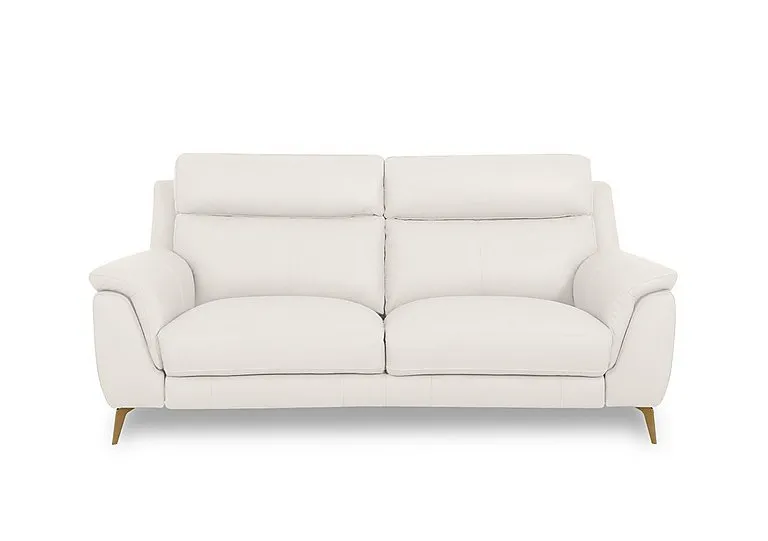 Eclipse Leather 2 Seater Sofa - Star White