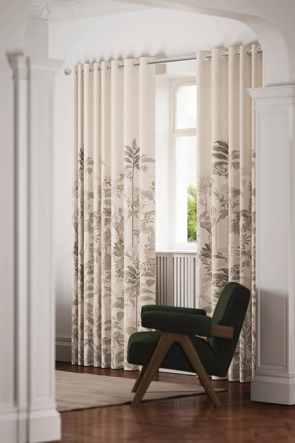 Ted Baker 'Rhapsody' Cotton Lined Curtains in Cream 5