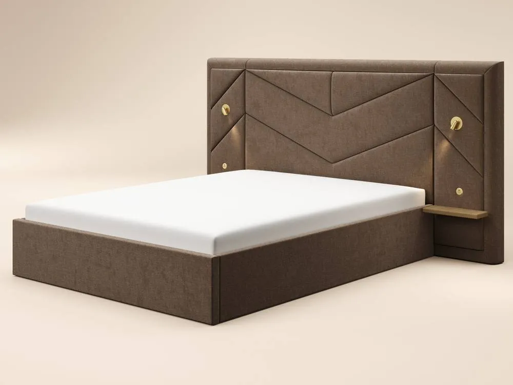 Flair Alice Hotel Ottoman Bed with USB Ports & Reading Lights in Brown 5