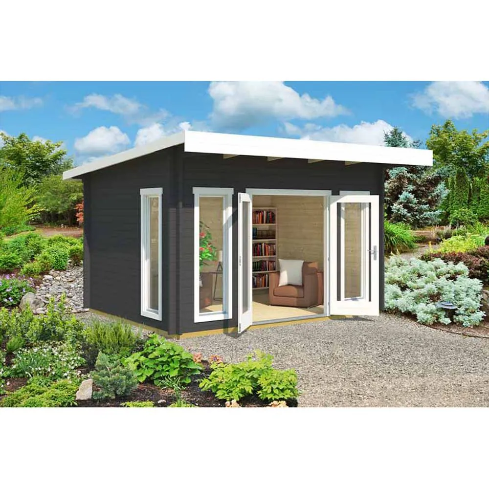 Lasita Maja Ltd Barbados 3-Log Cabin, Garden Room, Home Office - L459xW419xH241.94 cm in Natural 4