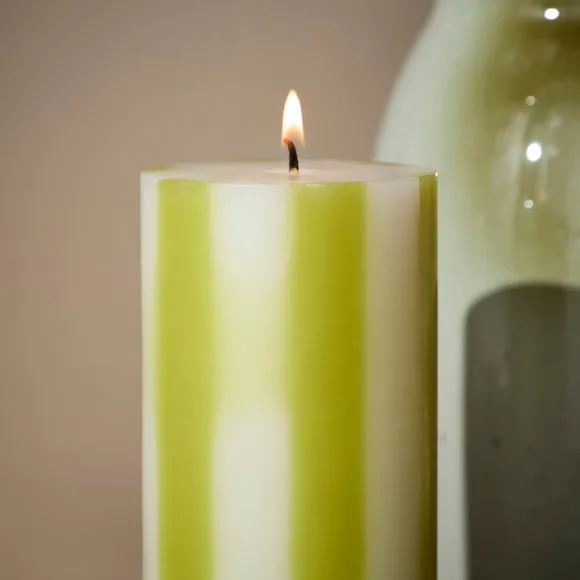 Stripe Pillar Candle 2