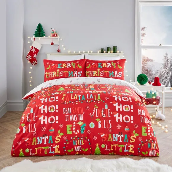 Fusion Santa's Little Helper Duvet Cover & Pillowcase Set 1