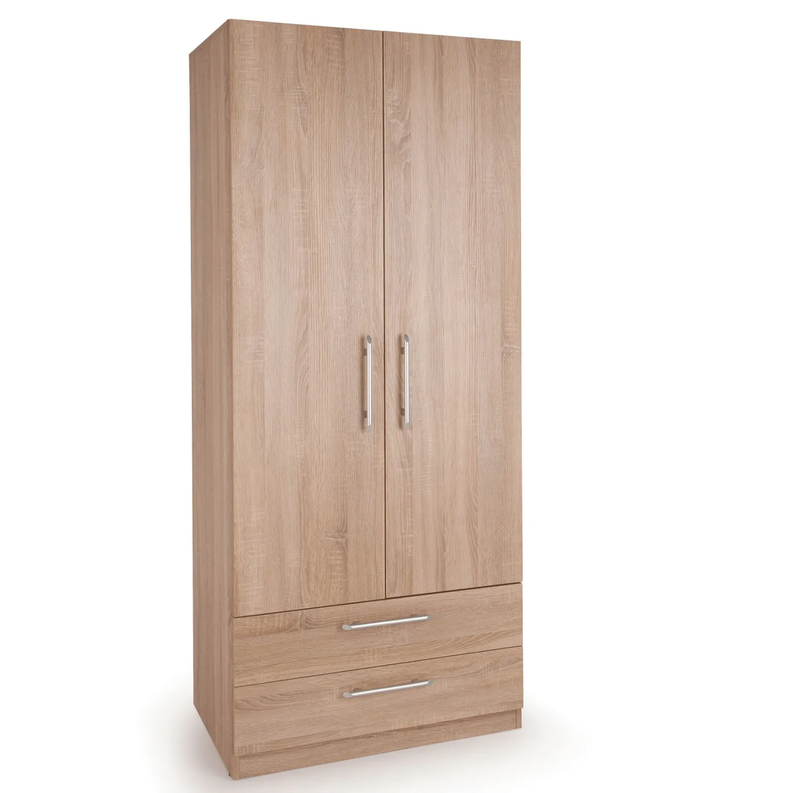 Holborn 2 Door 2 Drawer Wardrobe Natural