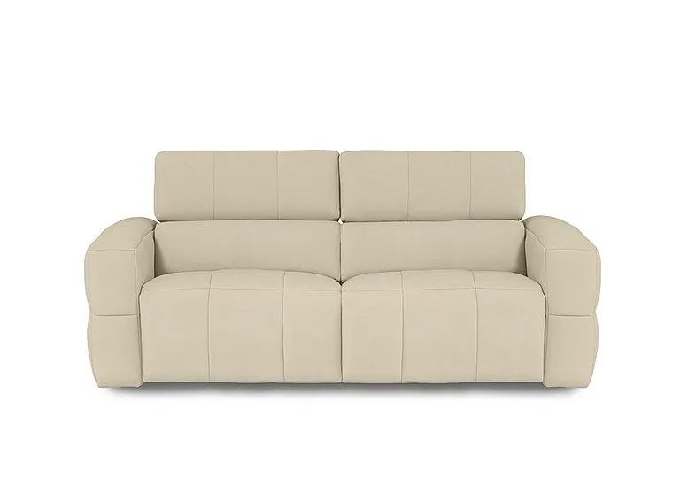 Cube Fabric 3 Seater Power Recliner Sofa with Power Headrests