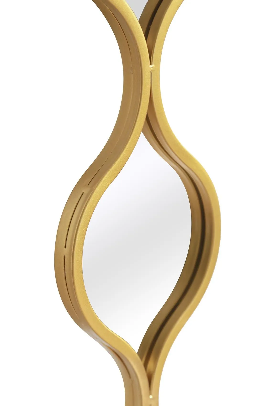 MirrorOutlet Gold Metal Framed Tear Drop Wall Mirror 49" X 6" (124CM X 15CM) 4