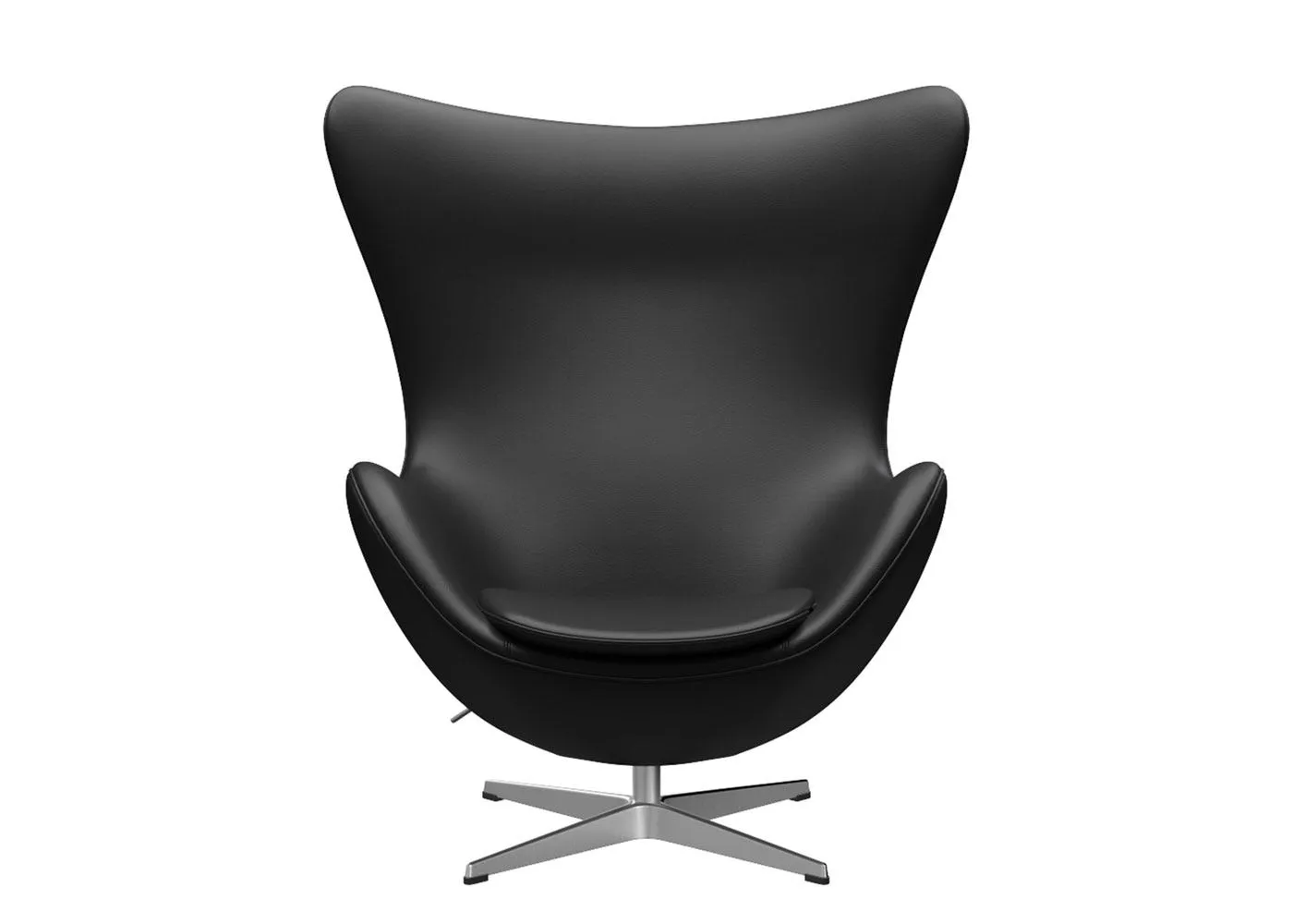 Fritz Hansen Egg Chair Aura Black Leather Cat 4 1