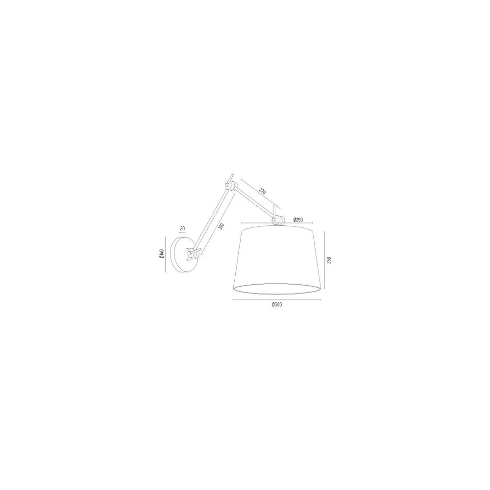 Netlighting Zakyntos Wall Lamp With Shade Black Chrome 2