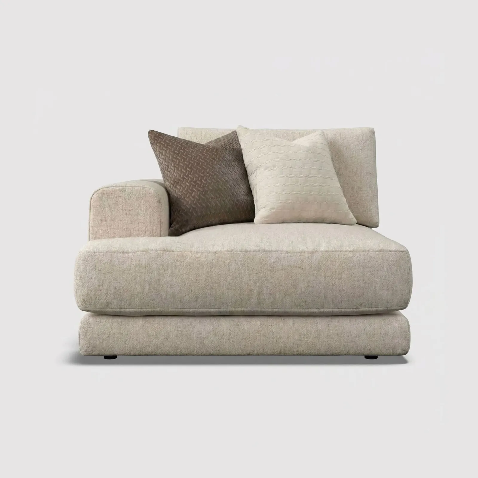 Lomax 1 Arm 1 Seater Modular Sofa Lhf, Neutral Fabric | Barker & Stonehouse